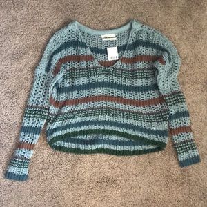 NEW Urban Outfitters green navy blue sweater